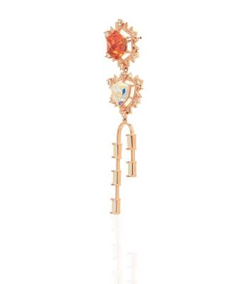 Fuschia And White EARRING 3