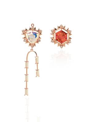 Fuschia And White EARRING 5