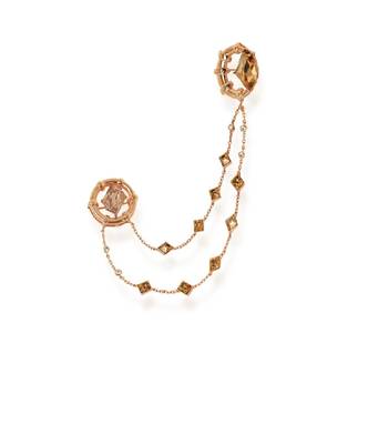 Gold And Light Pink BROOCH 3