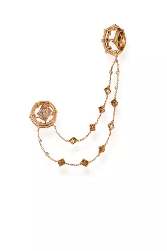 Gold And Light Pink BROOCH