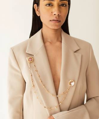 Pink And White BROOCH 1
