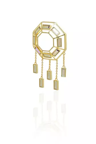 Abf In Gold Earring