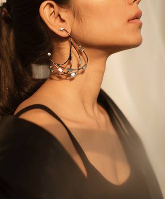 Gun Metal Earring 1