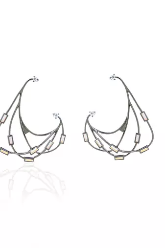 Gun Metal Earring