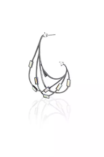 Gun Metal Earring