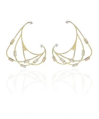 Abf And Yellow Gold Earring 1