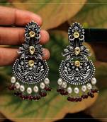 Maroon danglers-drops