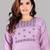 Purple colour Heavy Rayon Embroidered Designer Hand work Kurti with Pant Set