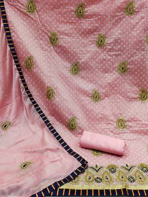 Light-pink embroidered cotton salwar 2