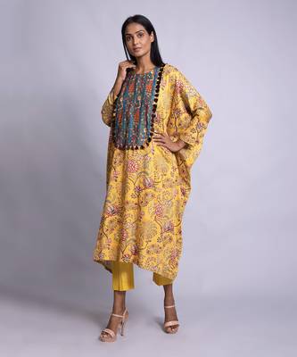 Trendy And Comfortable Kaftan Tunic With Pants Optional 3