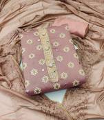 Light-purple mirror chanderi salwar