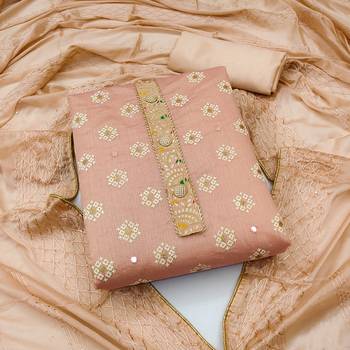 Peach mirror chanderi salwar 1