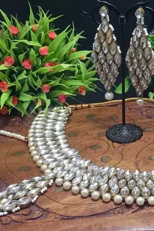 White necklaces