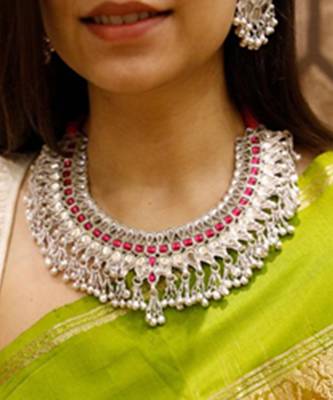 Silver Pink Princy Necklace 2