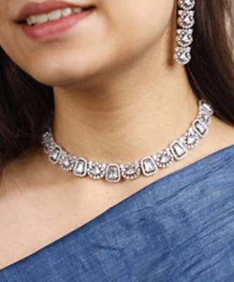 Silver Azza Necklace Set 1