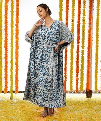 BLUE Kaftan Dress 1