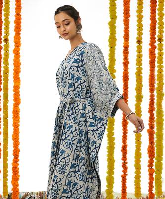 BLUE Kaftan Dress 2