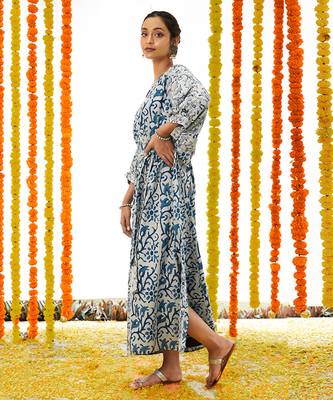 BLUE Kaftan Dress 4