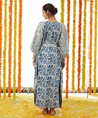 BLUE Kaftan Dress 5