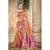 Orange embroidered organza saree with blouse