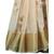 Cream printed cotton saree with blouse
