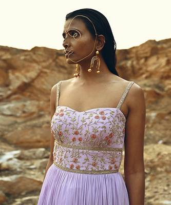 Lavender Corset Anarkali 2