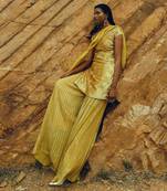 Golden Yellow Sequined Sharara Set