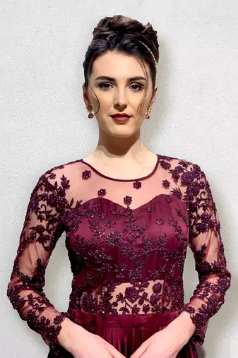 Wine Colored One Piece