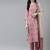 Pink embroidered silk ethnic-kurtis