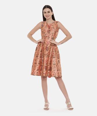 Frock Style Chanderi Dress 1