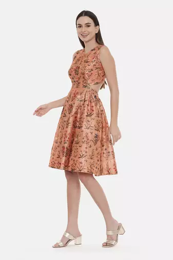 Frock Style Chanderi Dress