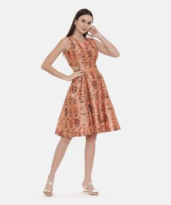 Frock Style Chanderi Dress 3