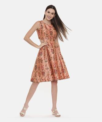 Frock Style Chanderi Dress 5