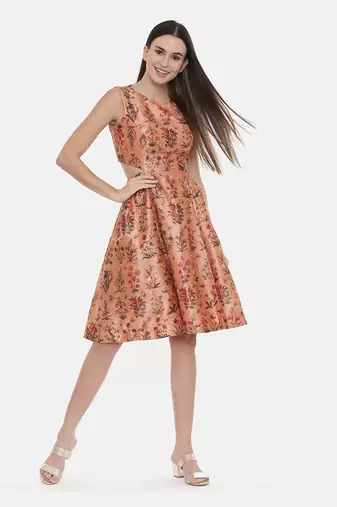 Frock Style Chanderi Dress