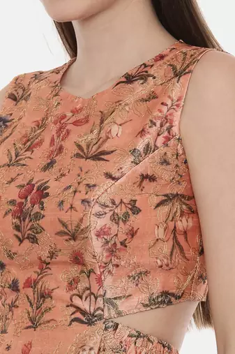 Frock Style Chanderi Dress