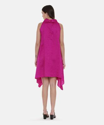 Pink cowl Short Dress 4
