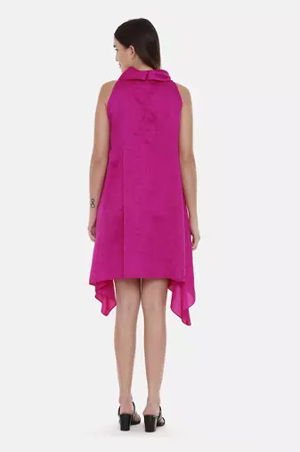 Pink cowl Short Dress