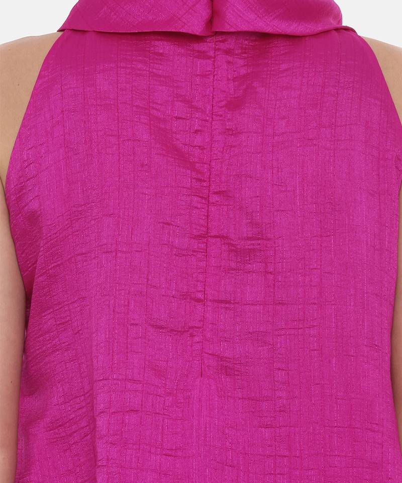 Pink cowl Short Dress