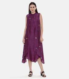 Double Layer Purple Silk Dress