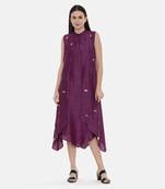 Double Layer Purple Silk Dress