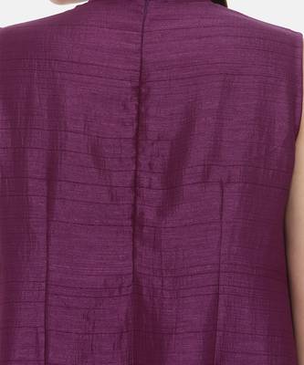 Double Layer Purple Silk Dress 6