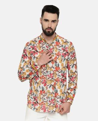 Linen Cotton Floral Print Shirt 1