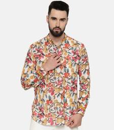 Linen Cotton Floral Print Shirt