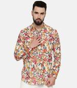 Linen Cotton Floral Print Shirt