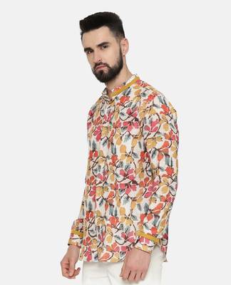 Linen Cotton Floral Print Shirt 3