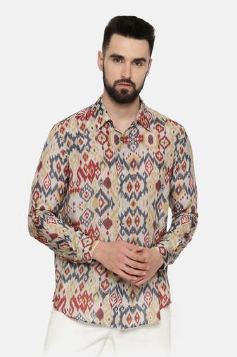 Muslin Ikat Print Shirt