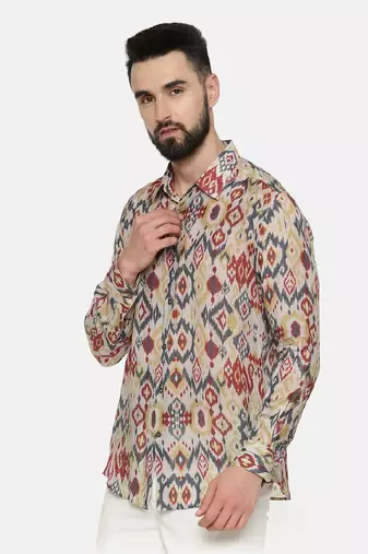 Muslin Ikat Print Shirt