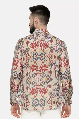 Muslin Ikat Print Shirt