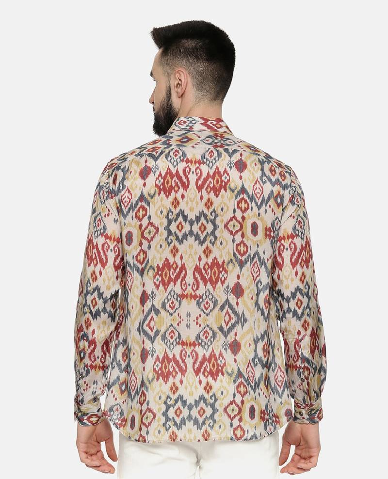 Muslin Ikat Print Shirt