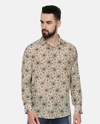 Muslin Beige Print Shirt 1